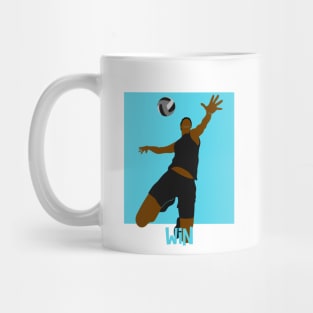 Watch Me Win Brown Skin Black Boy Joy Man Male Soccer Football Athlete Sports Afro Kwanzaa Gift Design Mug